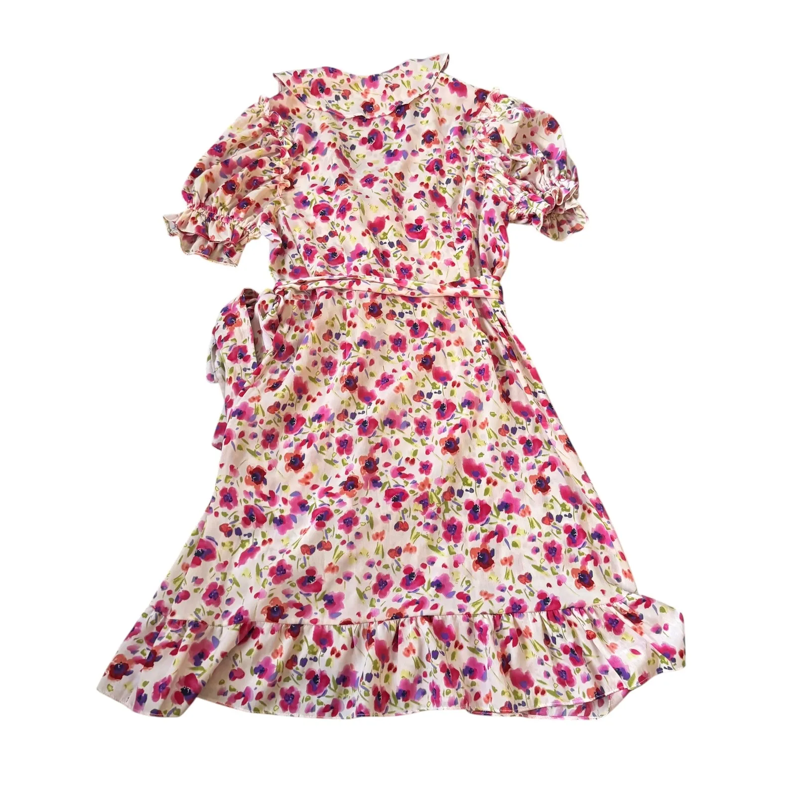 Misa Floral Wrap Mini Dress - Image 3