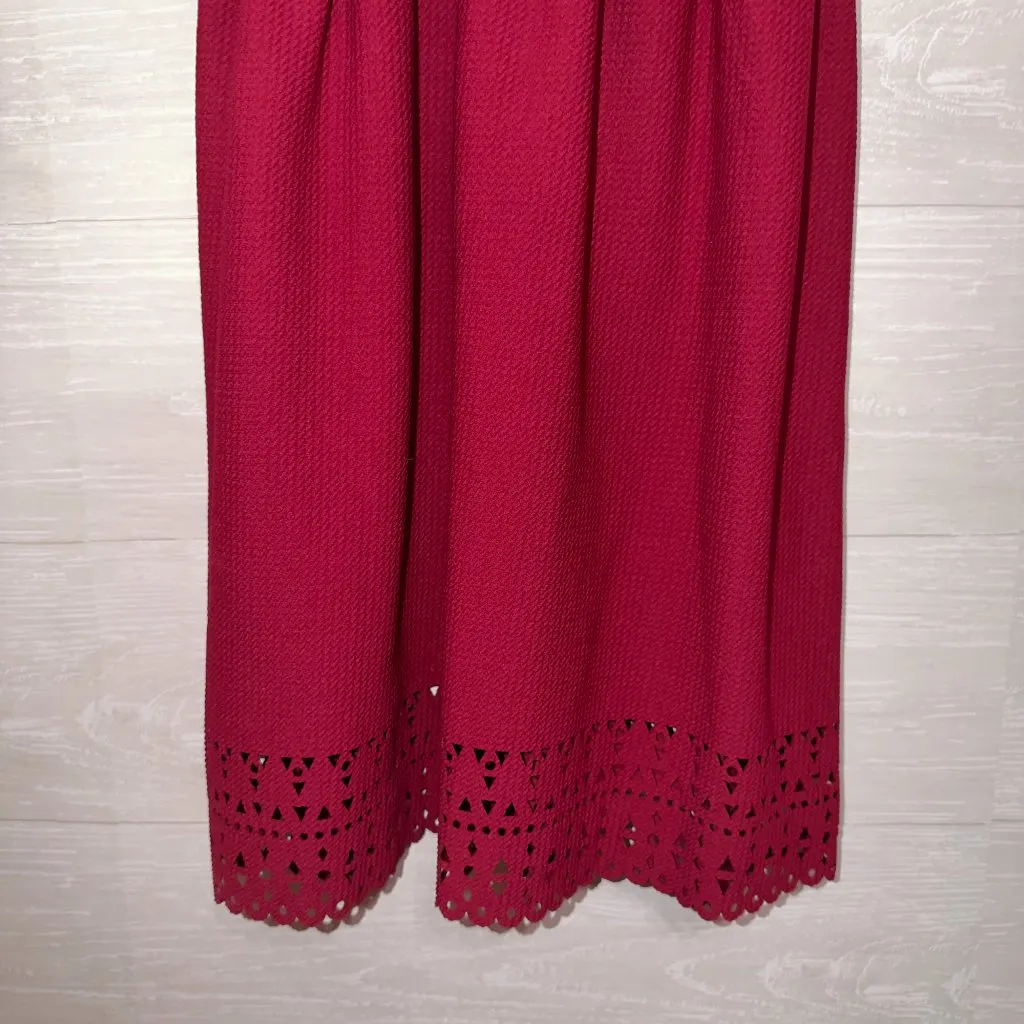 Three Hearts NWT Burgundy Lace Fit Flare Dress Junior’s Medium - Image 4