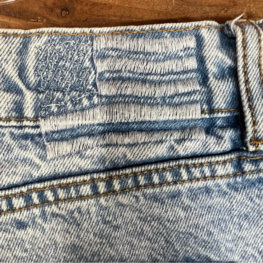 Vintage Revice Denim Cutoff Jean Shorts 100% Cotton High Rise Raw Hem Sz 30 Y2K - Image 7