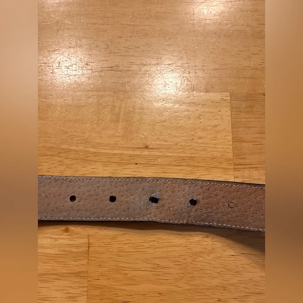 Oroton Brown Leather Belt Made in Australia size Medium brass buckle vintage - Image 15