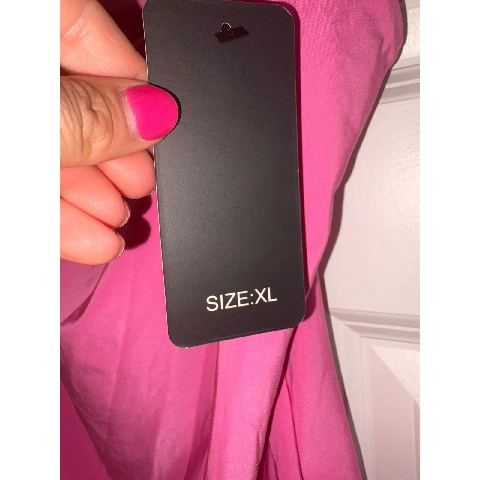 21 Saints‎ Shoulder Bodysuit Draped Cowl Neck Sleeveless Pink XL - Image 4