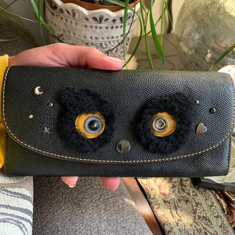 Authentic COACH 1941 Leather envelope snap flap bear wallet - Image 14