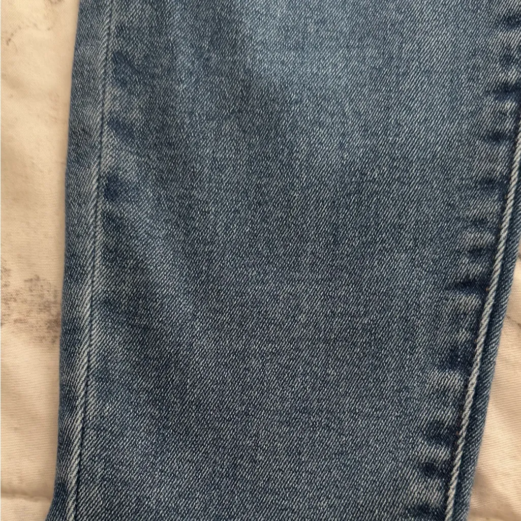 Everlane High Rise Skinny Jeans in Blue medium wash, size 26 ankle distressed - Image 13