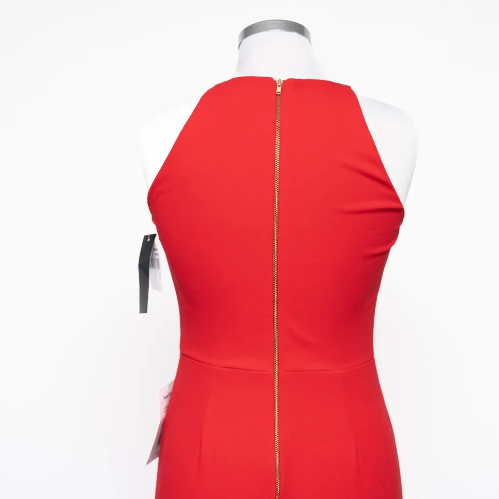 Betsy & Adam Arielle Scuba Crepe Ruffle Slit Gown - Image 8