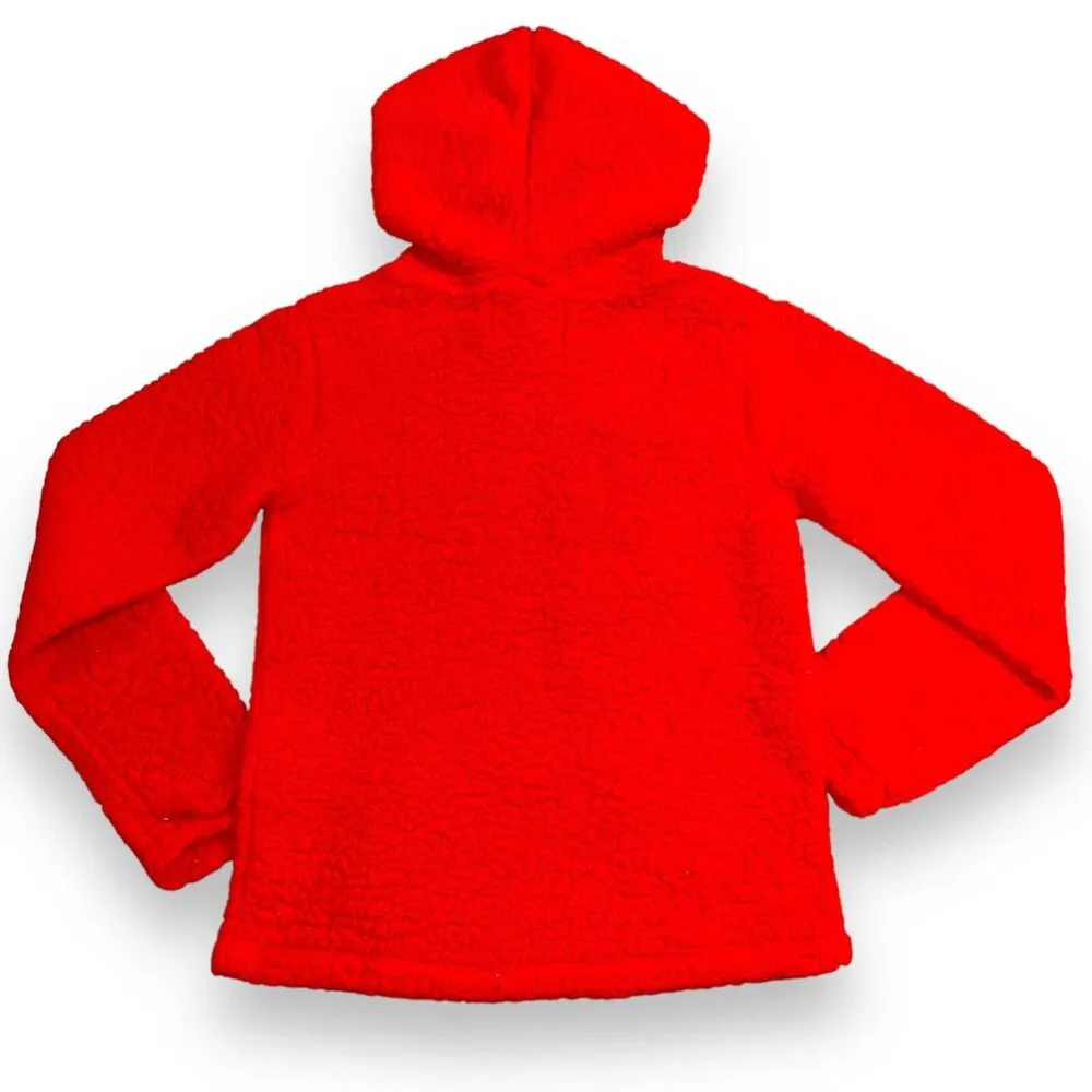 Fahrenheit Active Womens Fleece Sweatshirt Hoodie Red Stretch Lightweight Large - Image 4