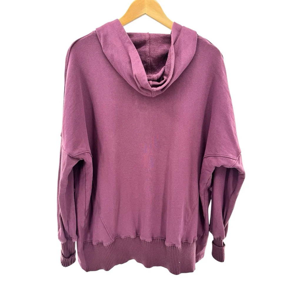 Bucket List Sweatshirt Women's Small Hooded Pullover Purple Oversized Pockets‎ - Image 6