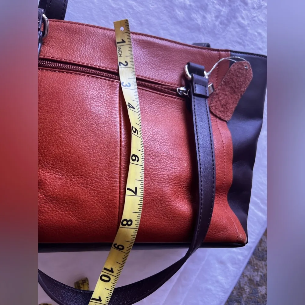 Aurielle Genuine Leather Handbag Brown - Image 2