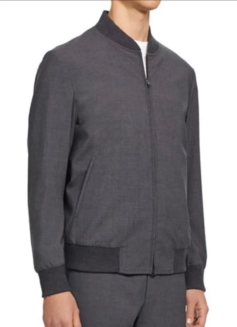 MENS navy Bomber Jacket - slim fit - Image 2