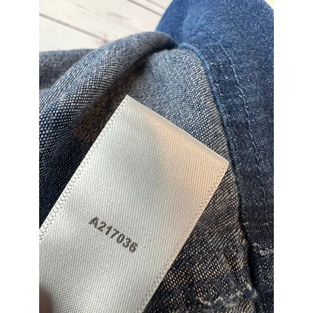 Quacker Factory Denim Trucker Jacket Plus size 1X Jean coat NWT Full Zip Studded - Image 9