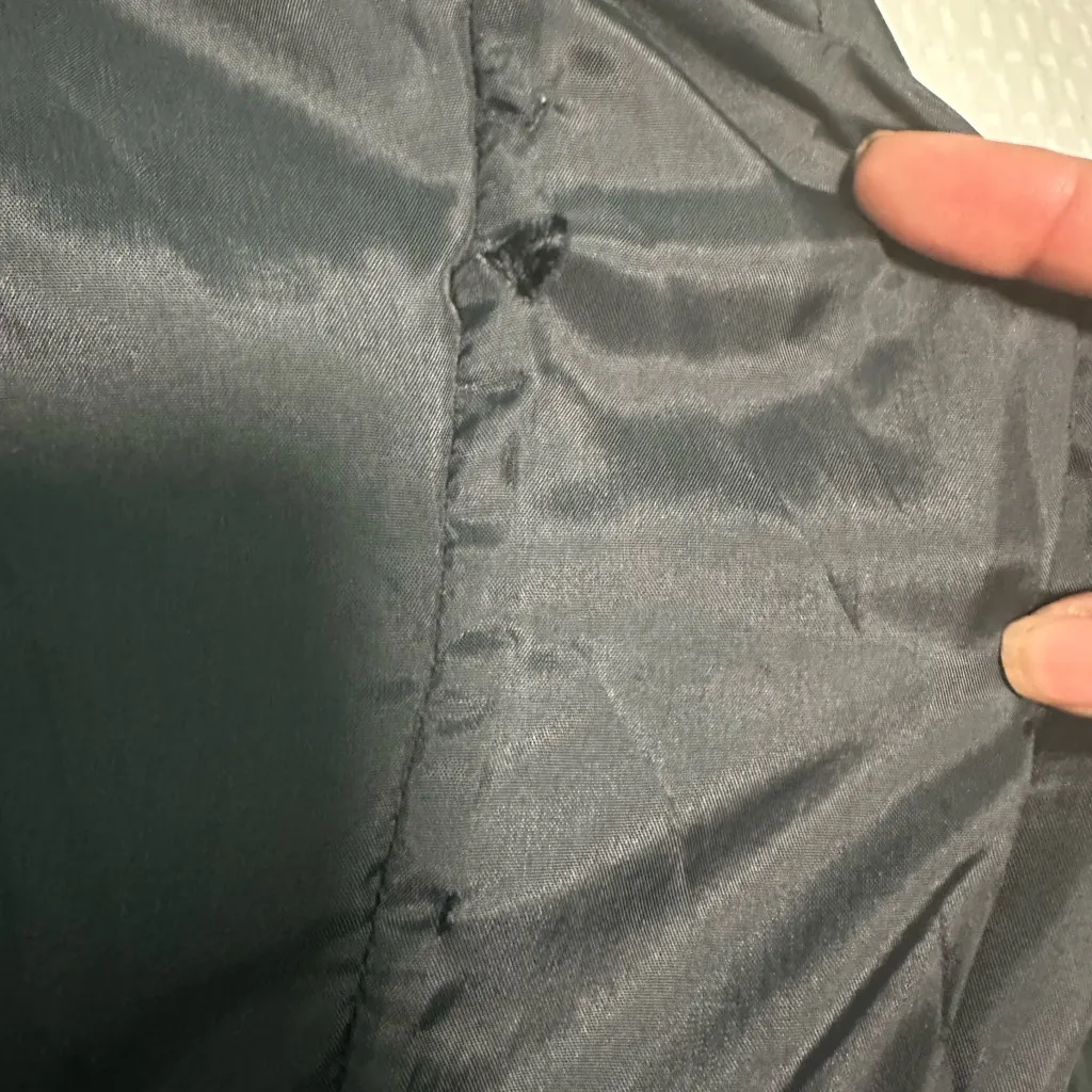 CiTY DKNY Black Leather women Jacket size 6 - Image 11