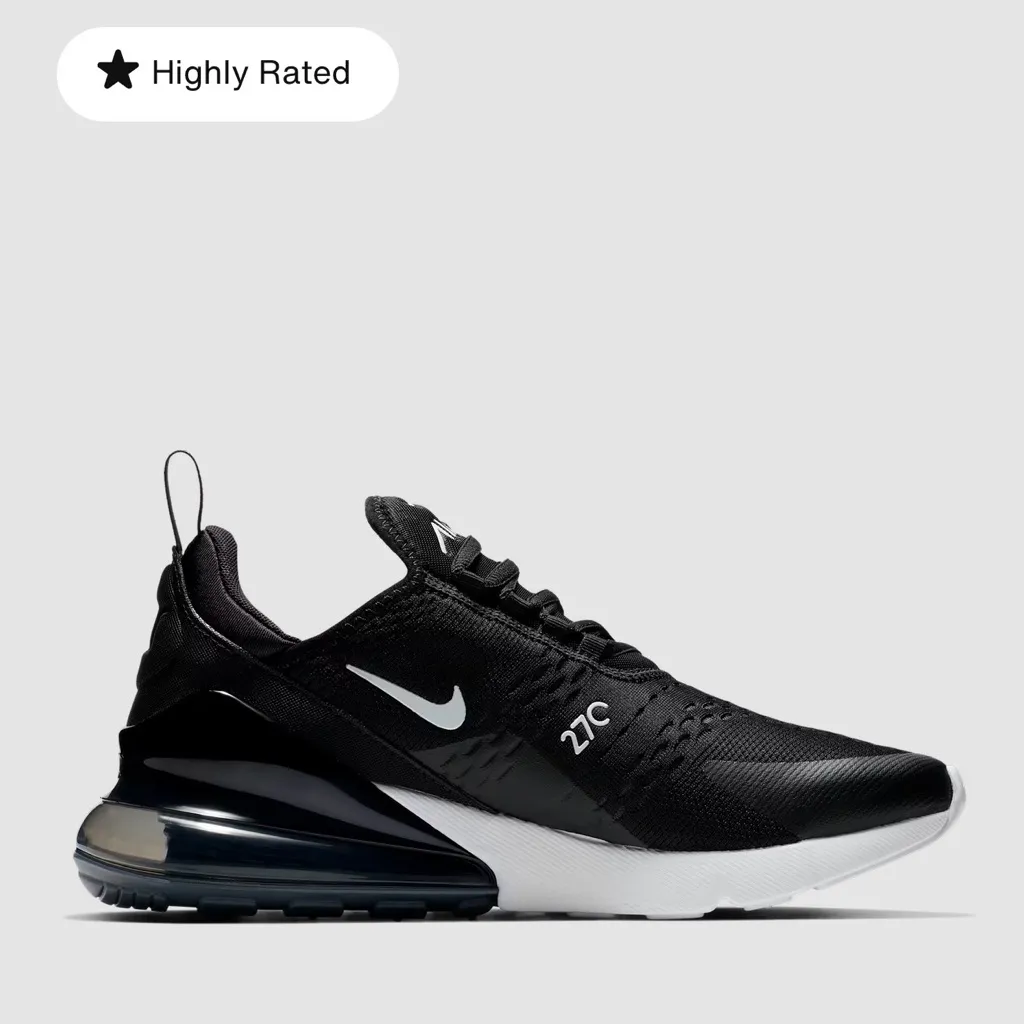 Nike Air Max 270 Women's Black/White Athletic Lifestyle Shoes AH6789 - Image 9