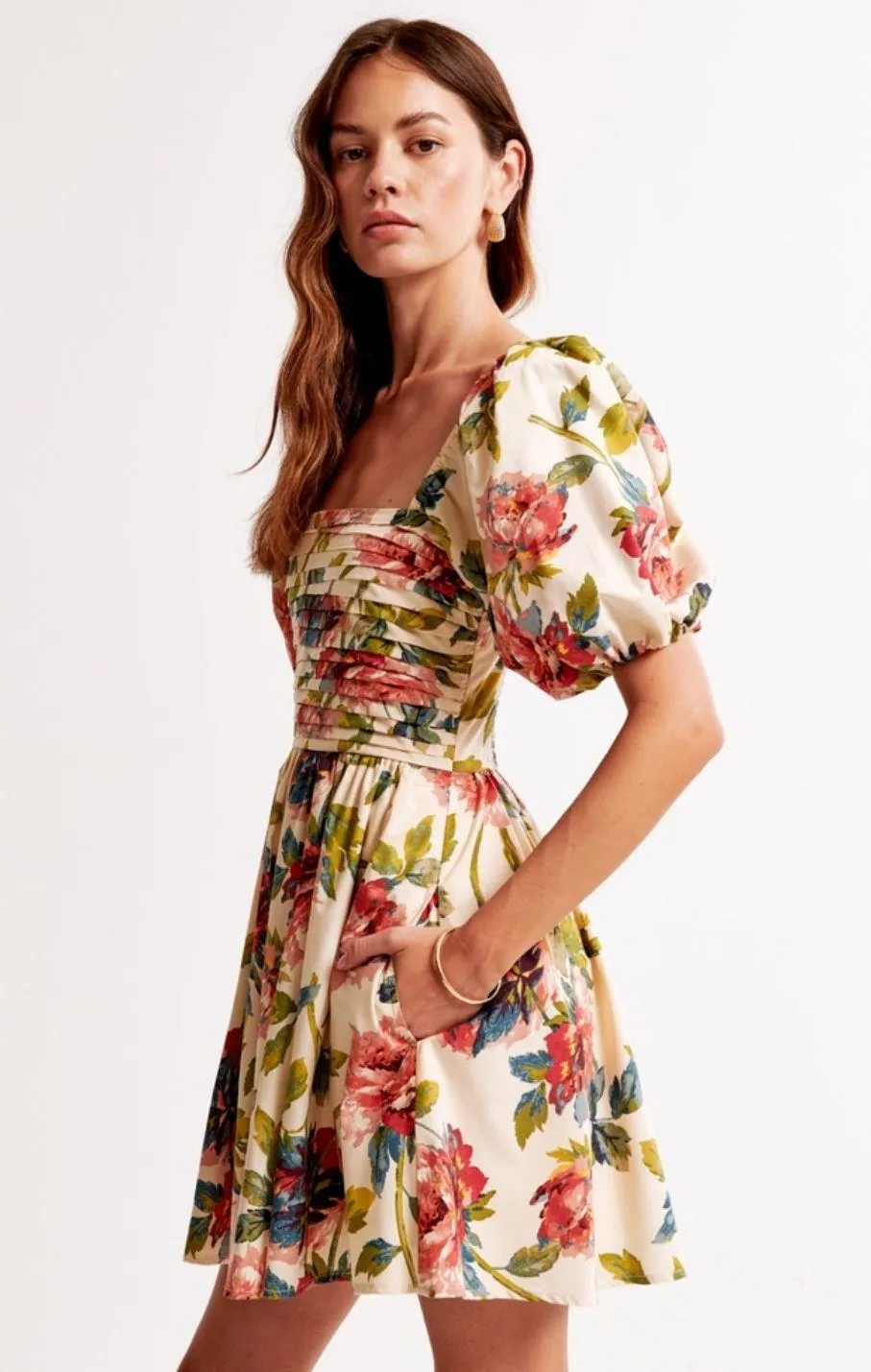 Abercrombie & Fitch Emerson Waisted Poplin Mini Dress - Image 4