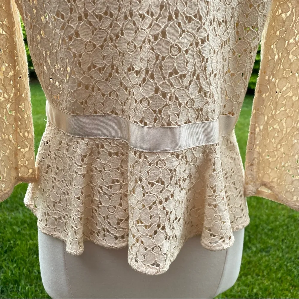 INC Cream Lace Jacket Size M - Image 9