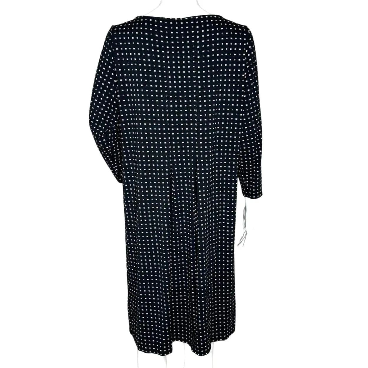 J Jill Dress Womens Medium Black White Geometric Print Wearever Collection Shift - Image 4