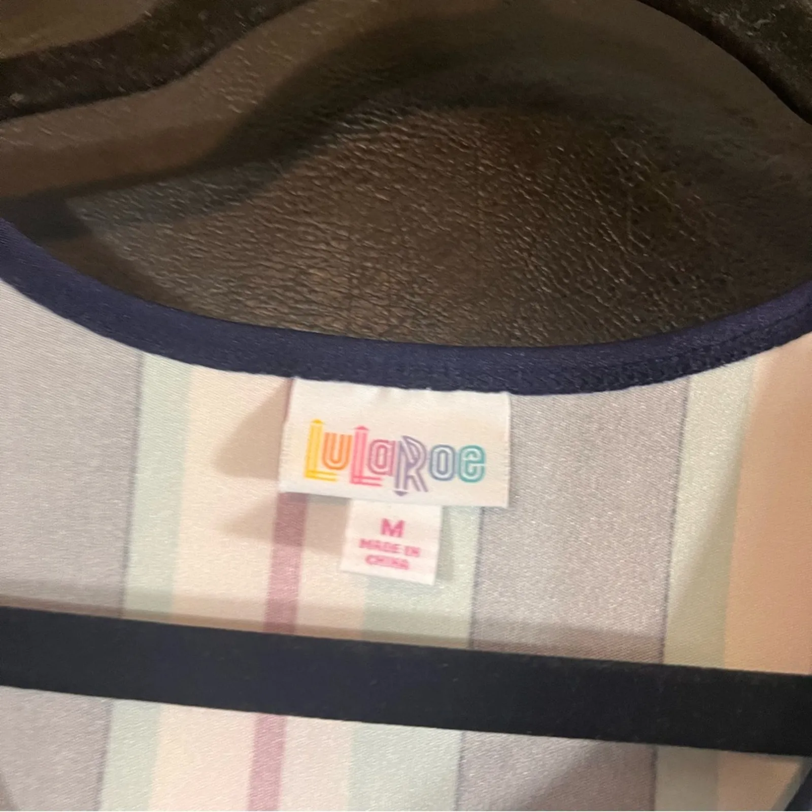 LuLaRoe Blue Stripe Tank‎ Top Size Medium - Image 5