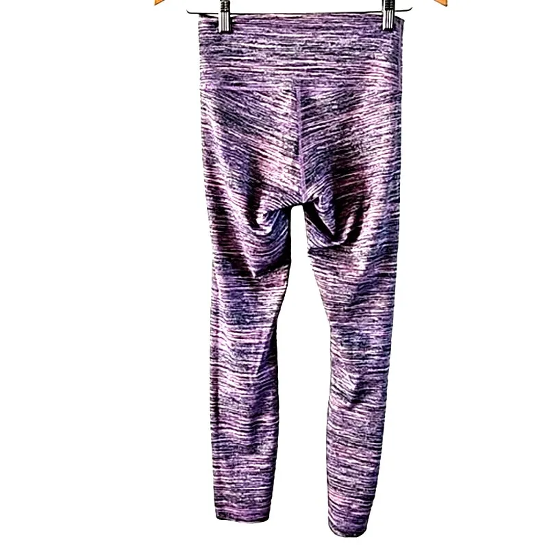 Lululemon  Athletica High Rise Leggings Size 4 – Pink Gray Stripe Pattern - Image 4