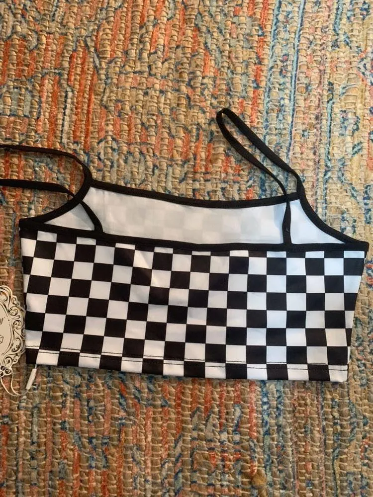 Checkered Crop Top Multiple - Image 2