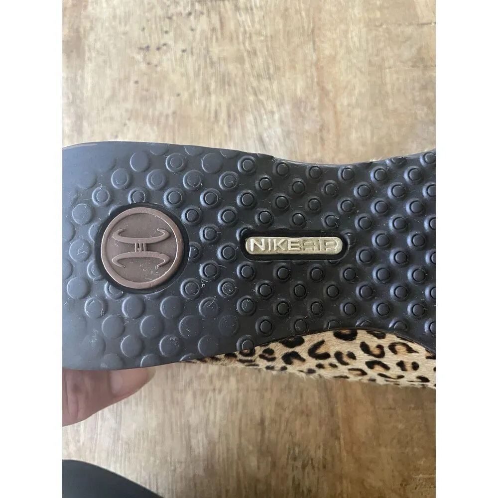 Cole Haan Leather Ballet Flat Pony Hair Leopard Comfort Slip On Shoe Size 7B - Image 7