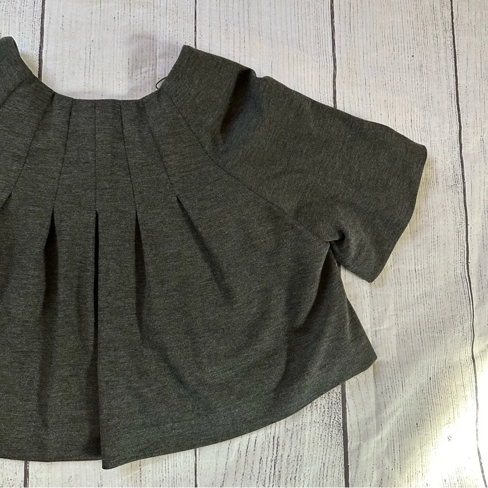 adriana papell gray size 4 short sleeve crop shrug cardigan - Image 16