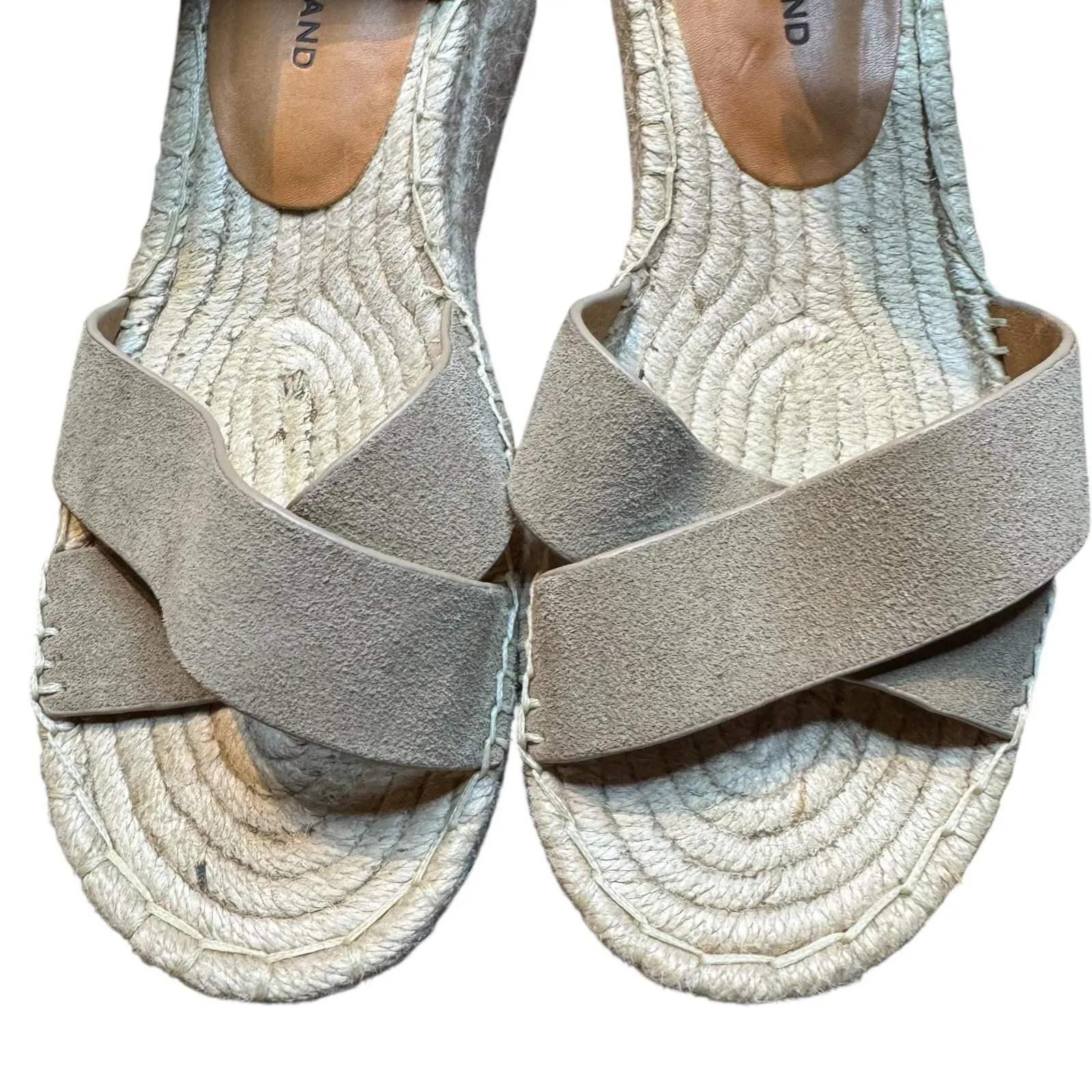 Lucky Brand Shoes Womens Size 9.5 Beige Suede Audrinah Espadrille Wedge Sandals - Image 2