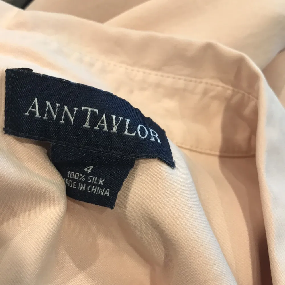 Ann Taylor 100% Silk Button Up Shirt - Image 4