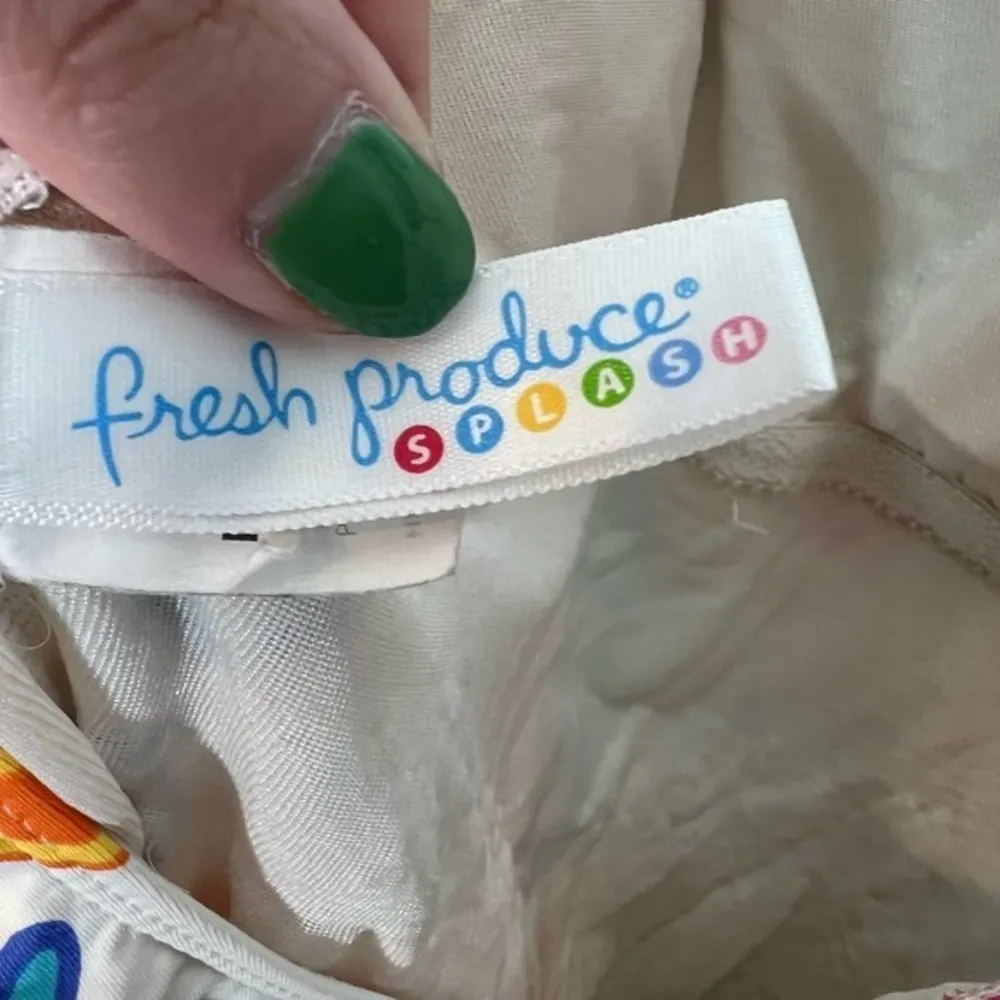 Fresh Produce white colorful fish novelty print one piece bathing suit size 14 - Image 5