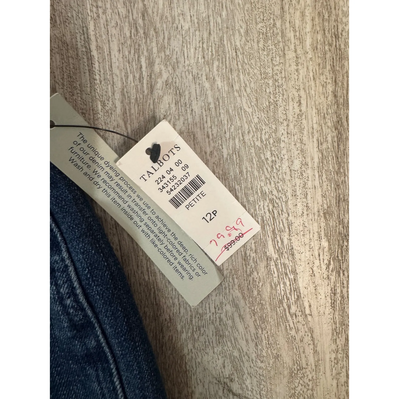 Talbots Flawless High Waist Flare Jeans Petite Size 12P Dark Wash Denim - Image 5