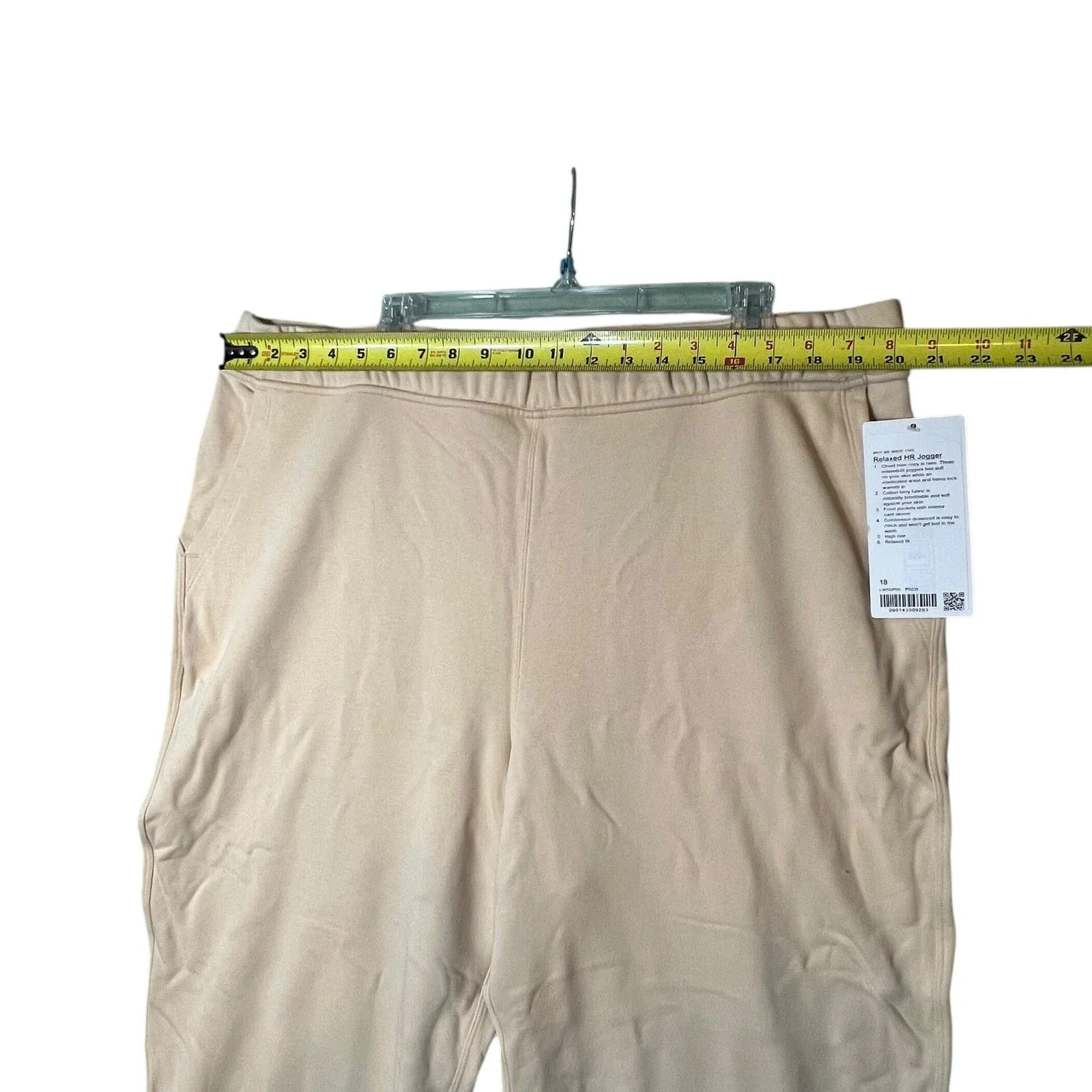 Lululemon Pants Womens 18 Tan Relaxed Fit Jogger 100% Cotton Pockets LW5DP9S - Image 12