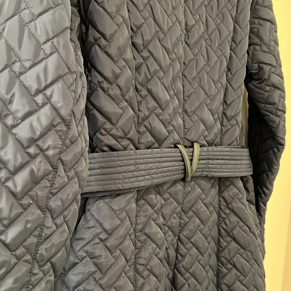 Cole Haan Quilted Puffer Trenchcoat Belted Jacket | Women’s Medium - Image 8
