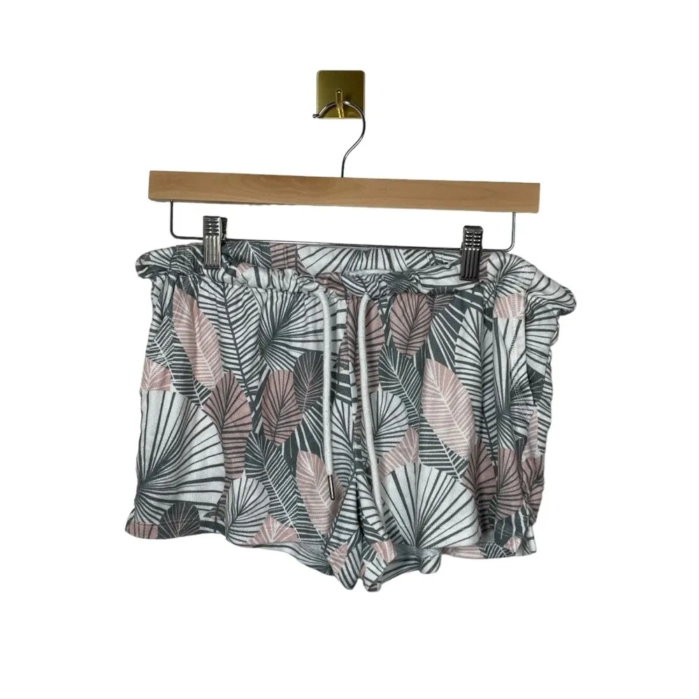 PJ Salvage Women’s Geo Palm Pajama Shorts in Pink Clay Size M - Image 4