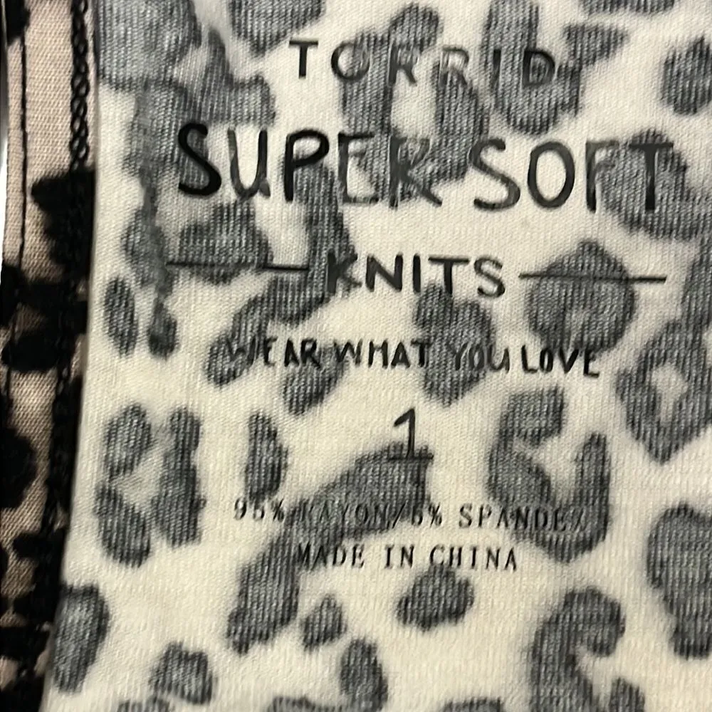 Torrid Leopard Super Soft Knit Sleeveless A-Line Flowy Sundress- Size 1=1X=14/16 - Image 13