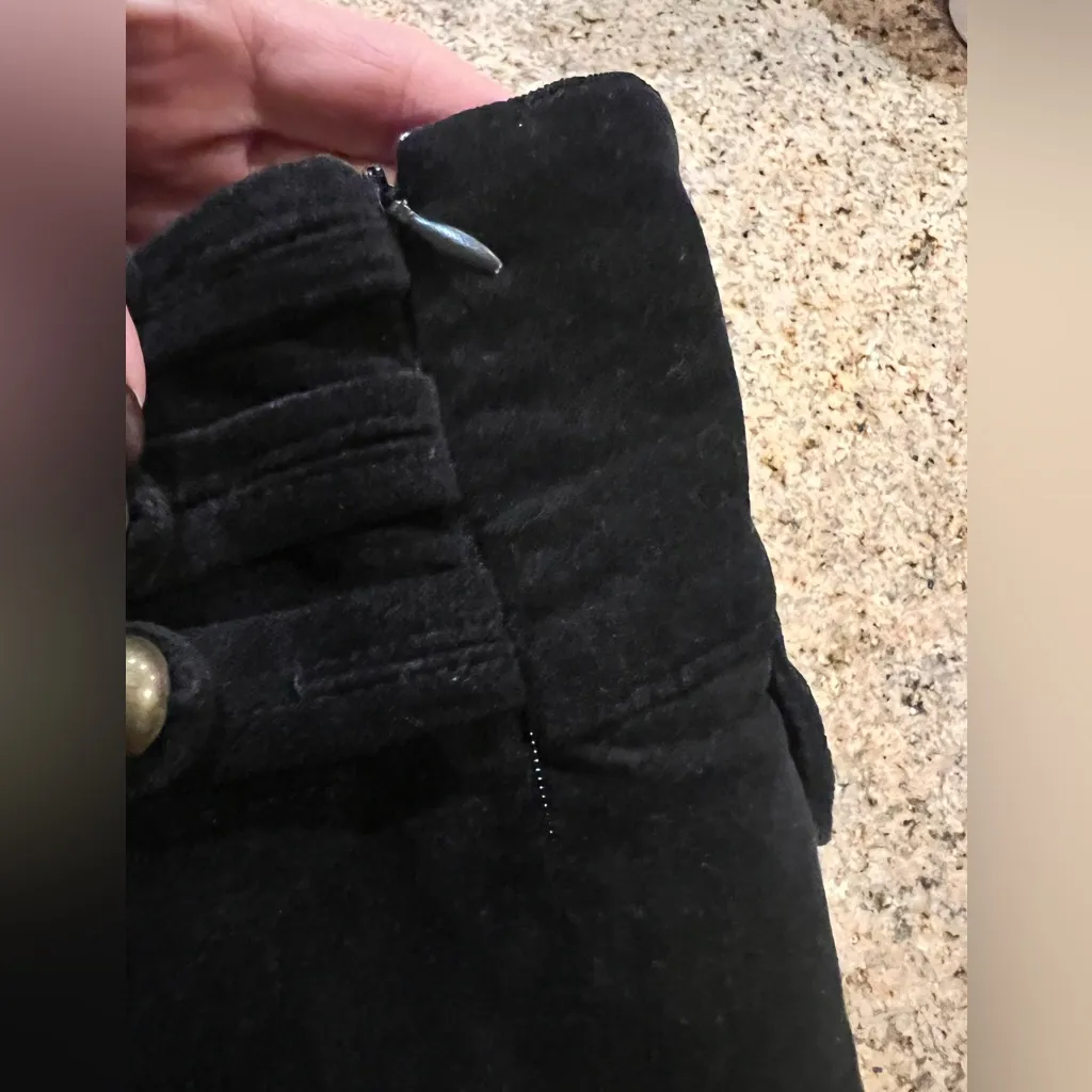 Vintage Marciano Guess Black Velvet Pants Made in France Mid Rise Bootcut Y2K - Image 10