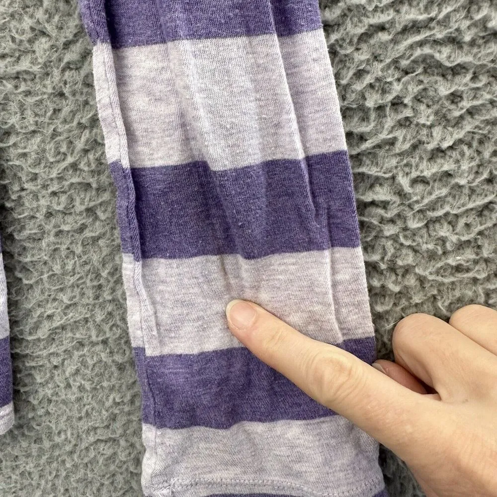 Y2k Old Navy Women's M Henley Long Sleeve Top Striped‎ Bella Swan Retro Grunge - Image 3