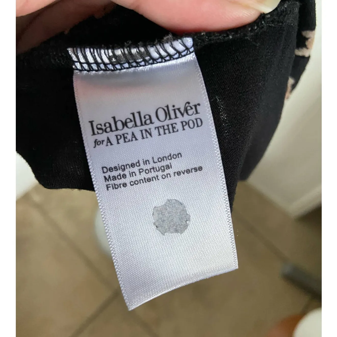 Isabella‎ Oliver A Pea in the Pod Womens Dress Sz 2 Maternity Abstract Ruched Black - Image 9