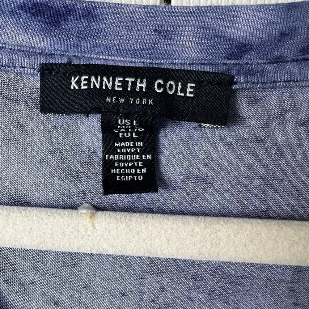 Kenneth Cole Shirt Womens Large Tee Short Sleeve Tie Dye Marble All Over Soft - Image 3