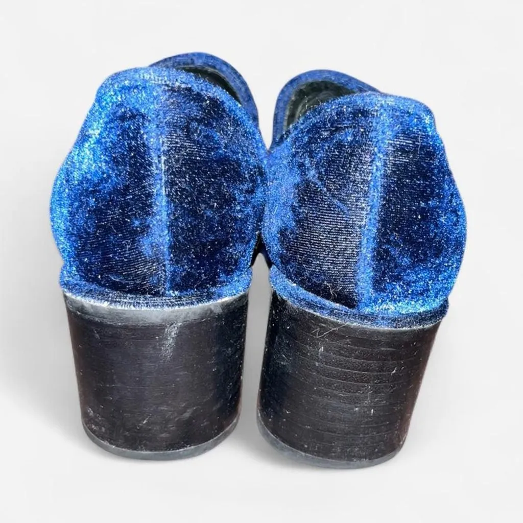 Jeffrey Campbell Blue Velvet Loafers – Women’s Size 7.5 – Block Heel - Image 6