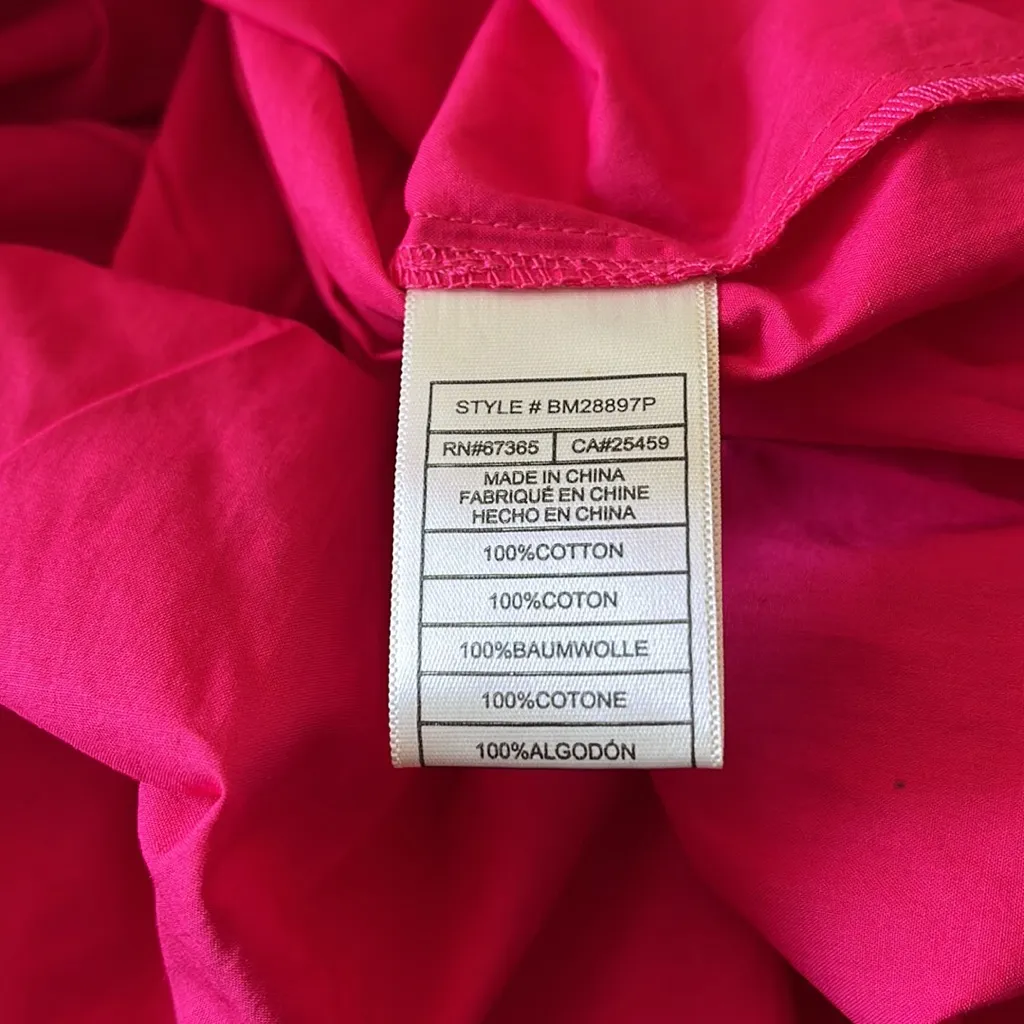 NWOT BB DAKOTA   Au Natural Dress Hot Pink / Bright Rose SZ-2X Smocked - Image 7
