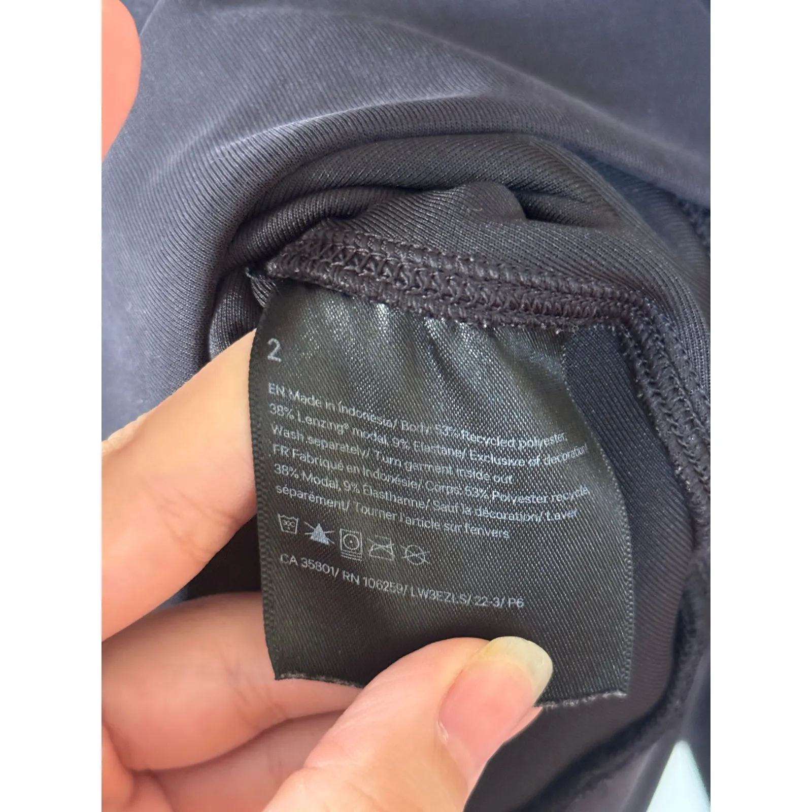 Lululemon Softstreme Perfectly Oversized Cropped Crew Black - Image 6