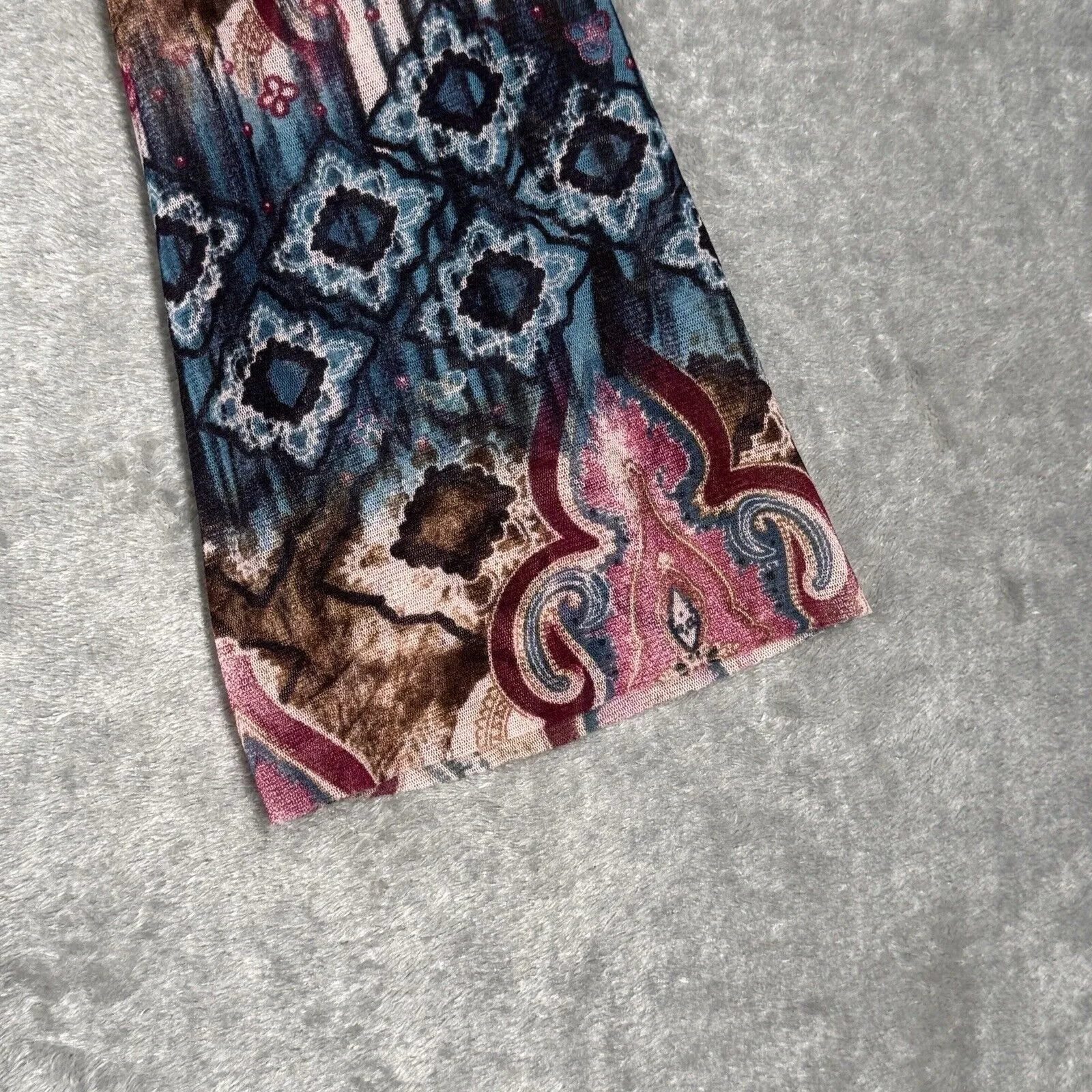 INC International Concepts Shirt Womens‎ Large Blue Pink Geometric 2000s Y2K - Image 5