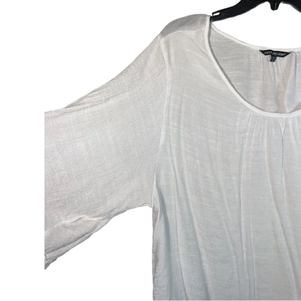 Unique spectrum lace trim boho blouse - Image 8