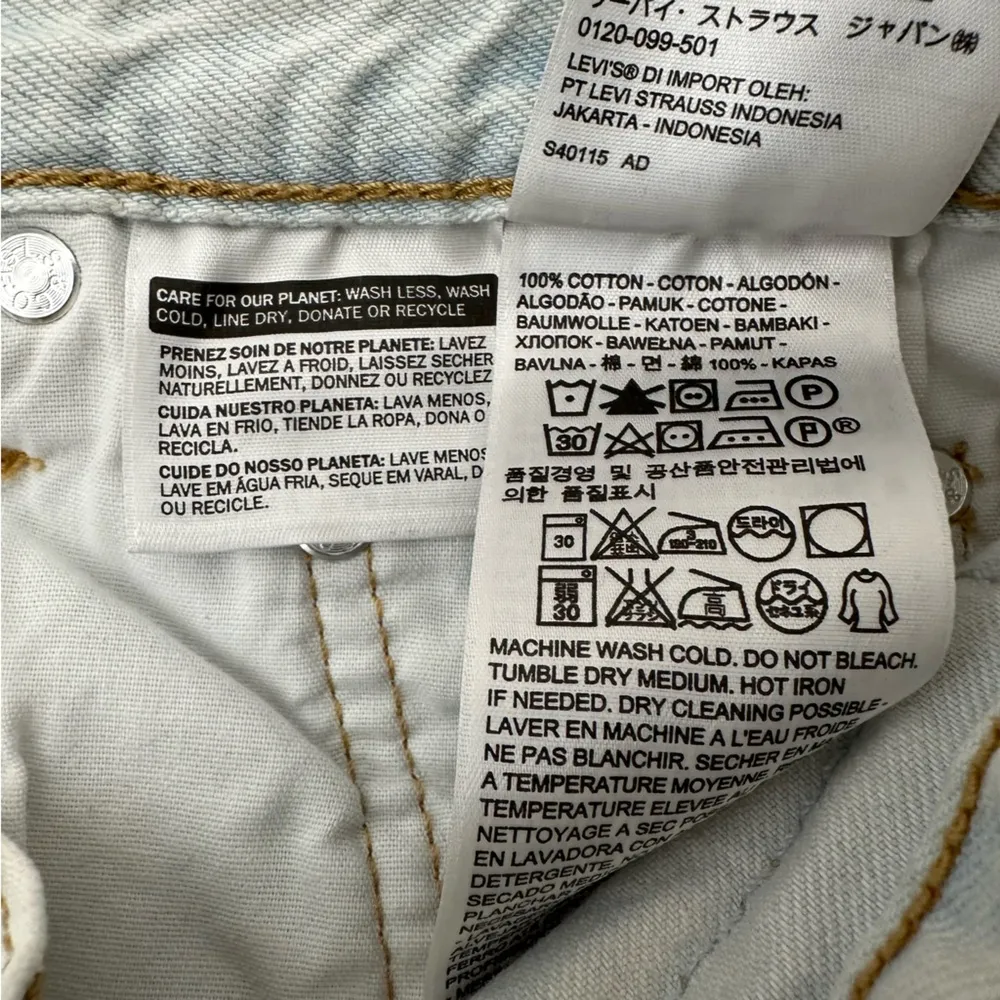 Levis Button Fly Denim Cutoff Shorts 26 - Image 8