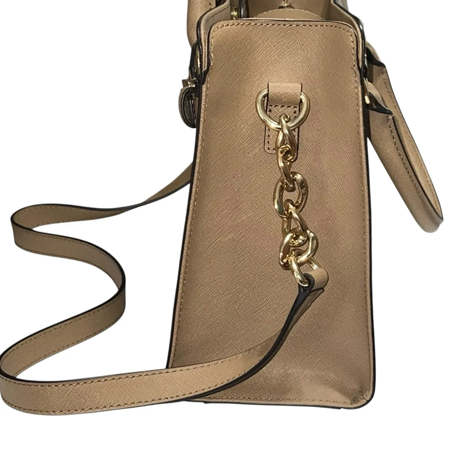 Michael Kors Saffiano Leather Hamilton East West Dark Khaki Satchel Shoulder bag - Image 2