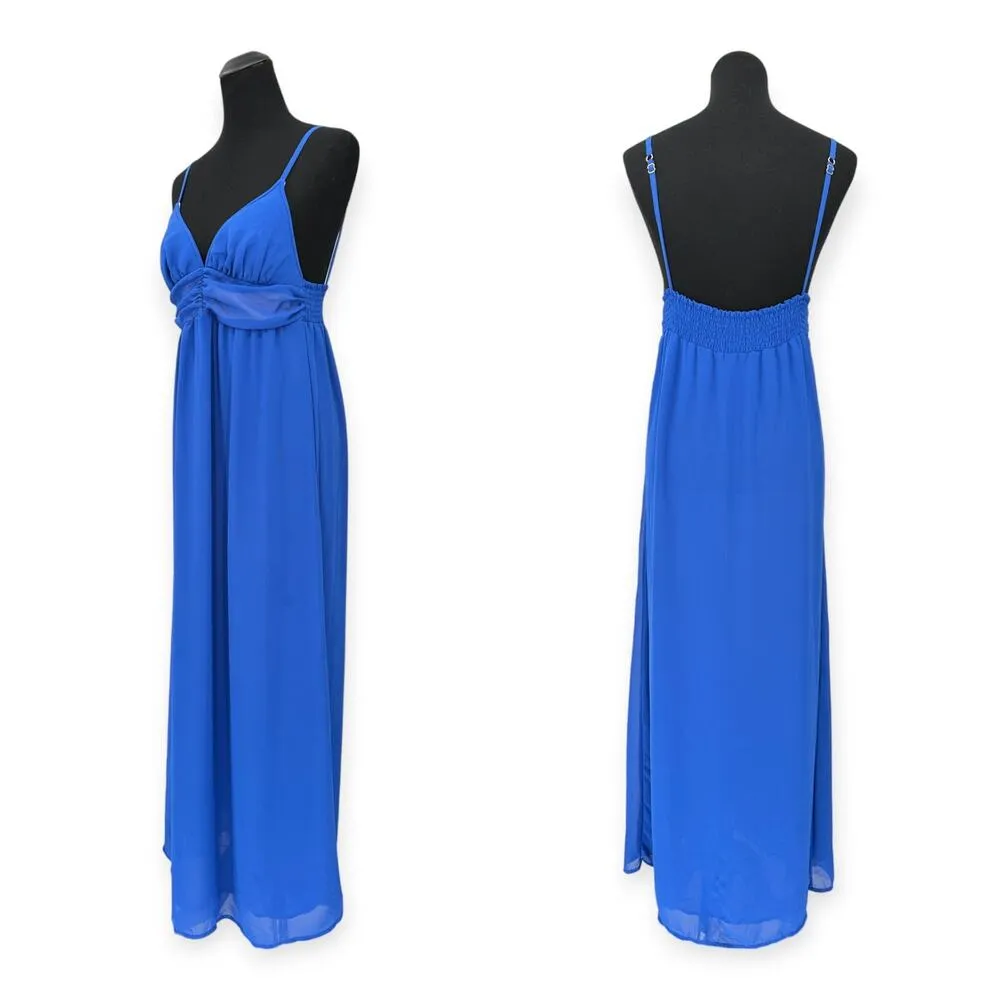 Tommy Bahama | NWT | M | Surf Blue Elastic Empire Waist Foam Cup Long Maxi Dress - Image 7