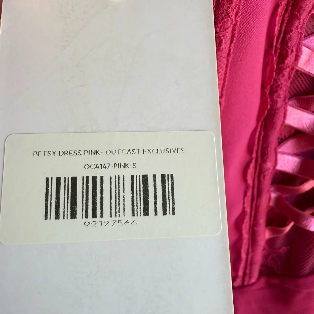 Pink Lace Corset Mini Dress NWT S - Image 5