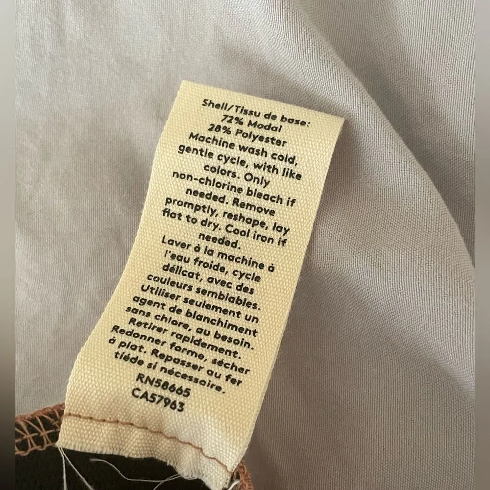 NWOT Open Edit camel colored ruched skirt with side slit. Women’s size L - Image 2