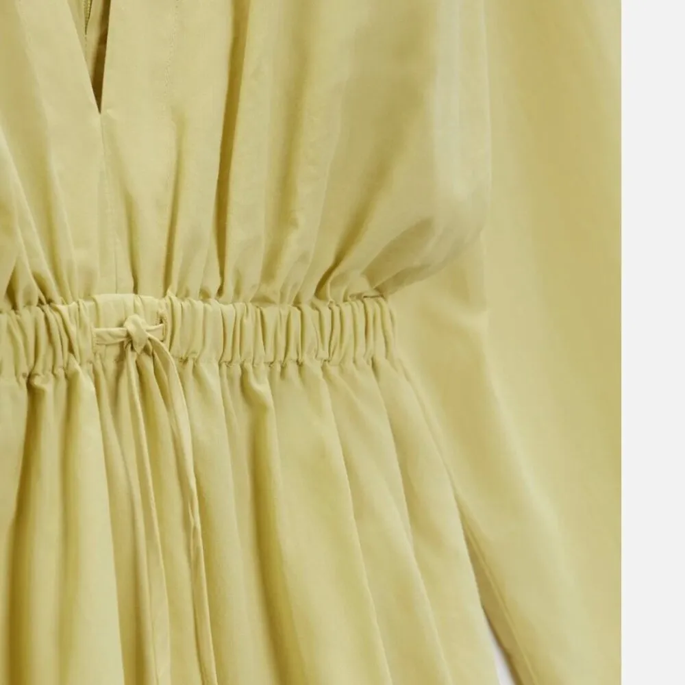 ZARA Voluminous COTTON POPLIN WIDE LEG JUMPSUIT IN Pistachio Bloggers Fave M - Image 9