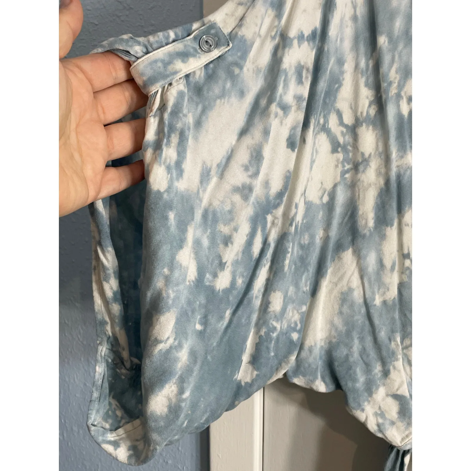 Young Fabulous & Broke YFB Mini Dress Large Blue Tie Dye Fairy Grunge Festival - Image 4