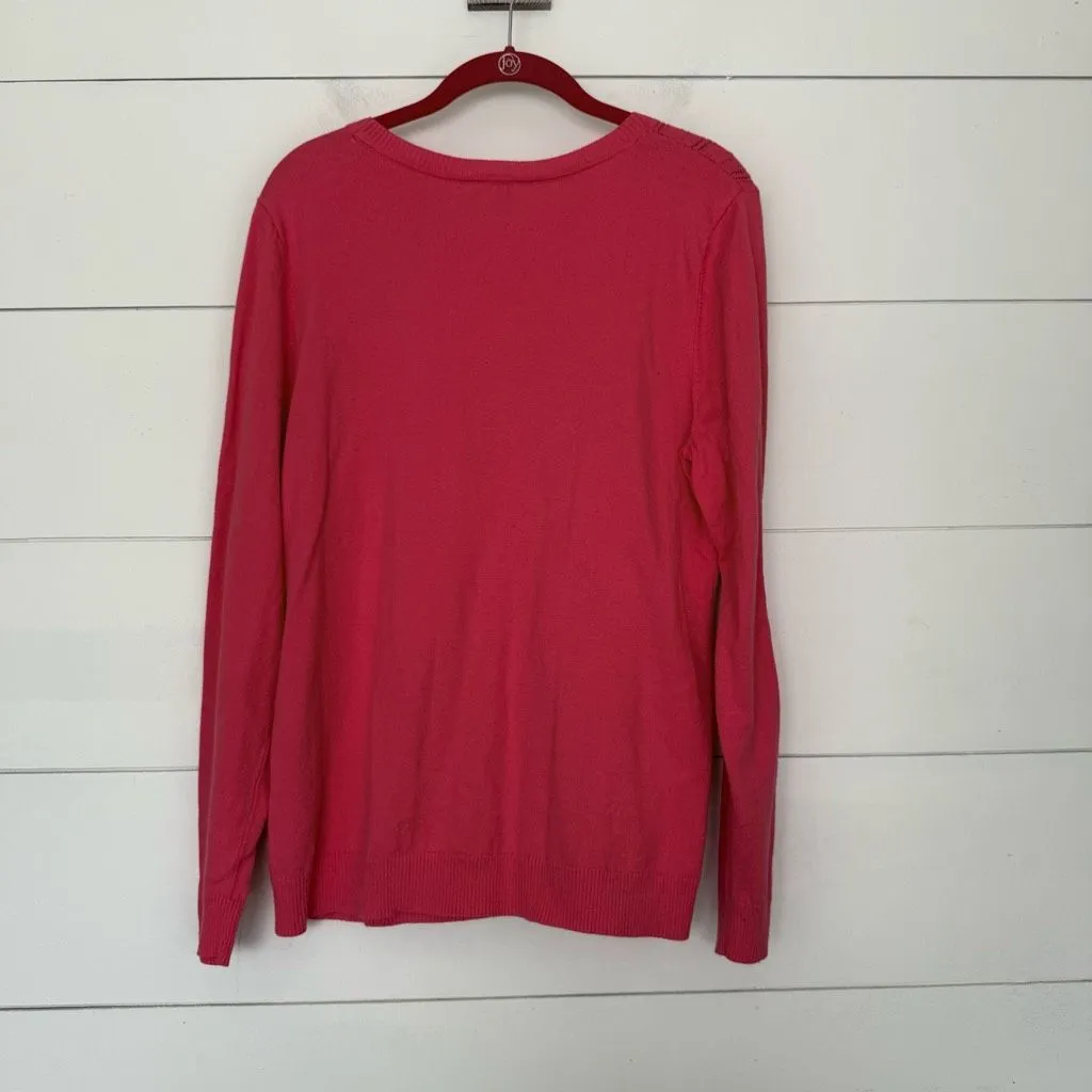 Talbots Women’s Large Red Cotton Blend Sweater - Image 4