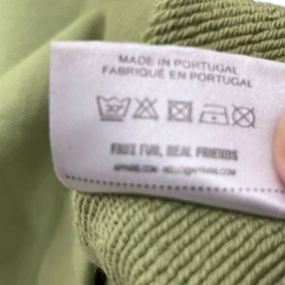 Apparis Isabel Cropped Sweatshirt Women's Size S Epson Green Organic Cotton - Image 9