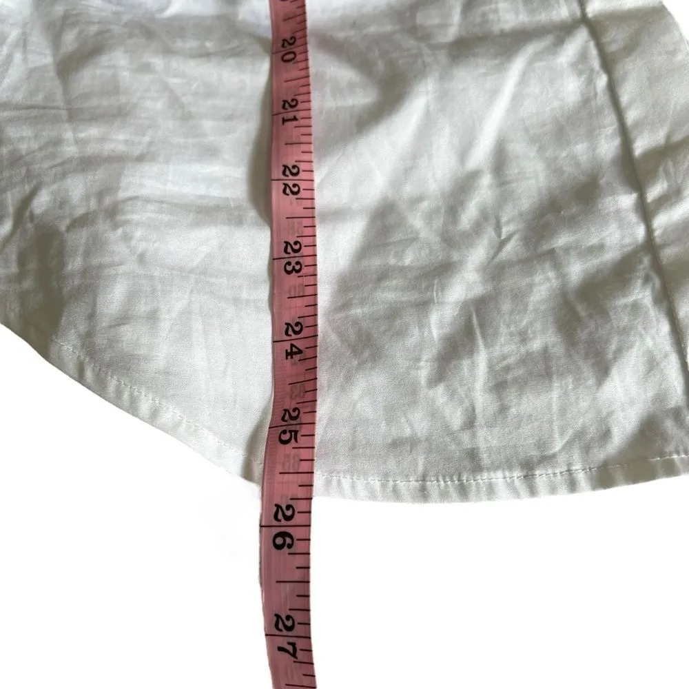 Theory Melbourne Gracila Gray Pinstripe Long Sleeve Mock Neck Wool Blend Top L - Image 8